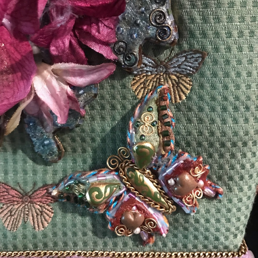 COPY - Mary Frances Butterfly Orchid Handbag